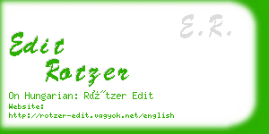 edit rotzer business card